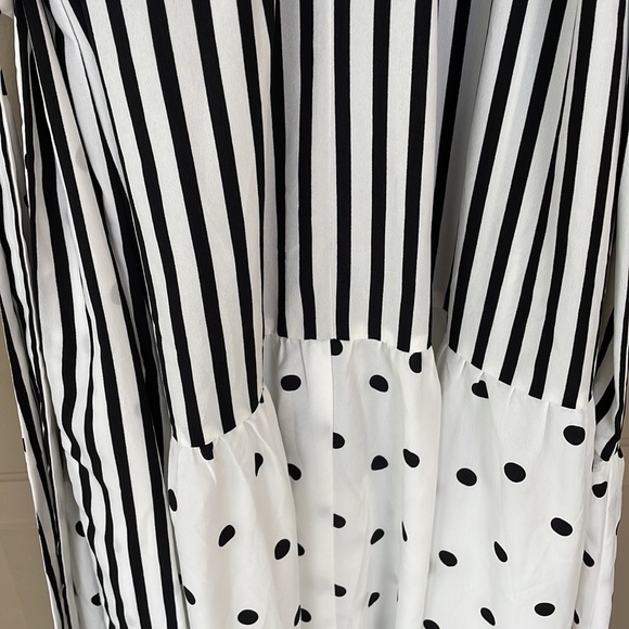 NWOT Express Rocky Barnes Mixed Print Tie Waist Maxi Dress. Size XL - Picture 5 of 6